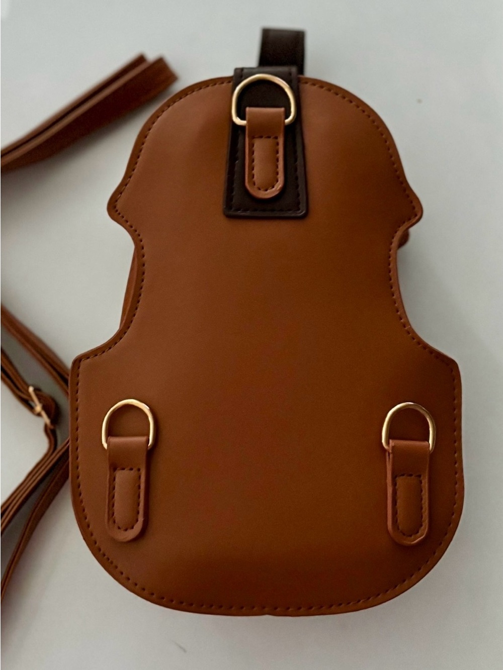 $10 NWT Violin-Shaped Crossbody Bag with Dark Brown Strap - Picture 4 of 5